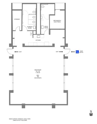 Floor plan Inian Spring Terrace Local Park Activity Building