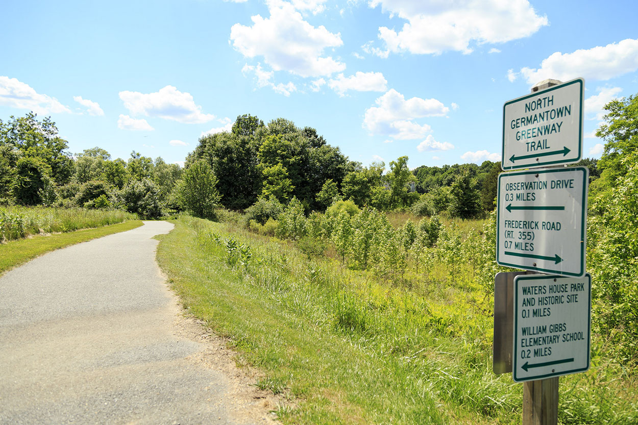 paved pathway north germantown greenway