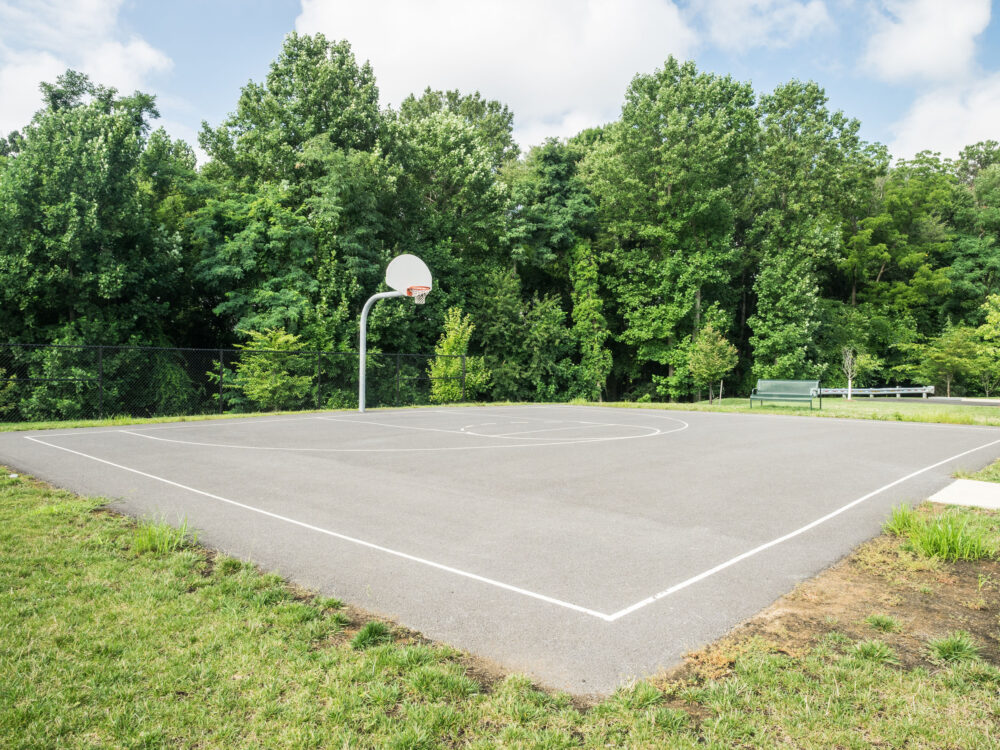 basketball court at amity drive neighborhood park