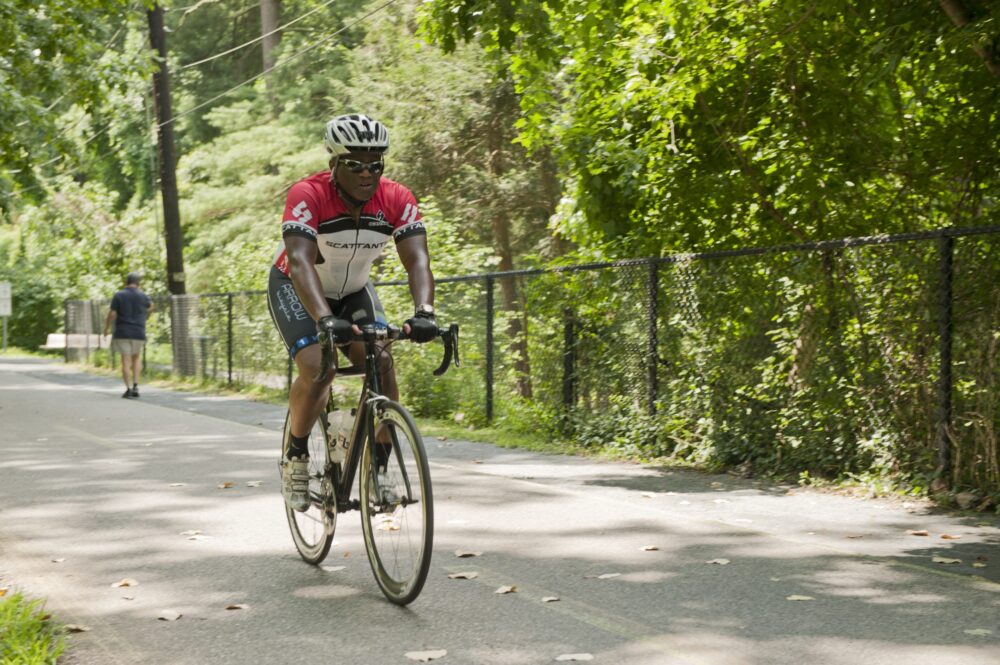 Bicyclist on Capital Crescent Trail