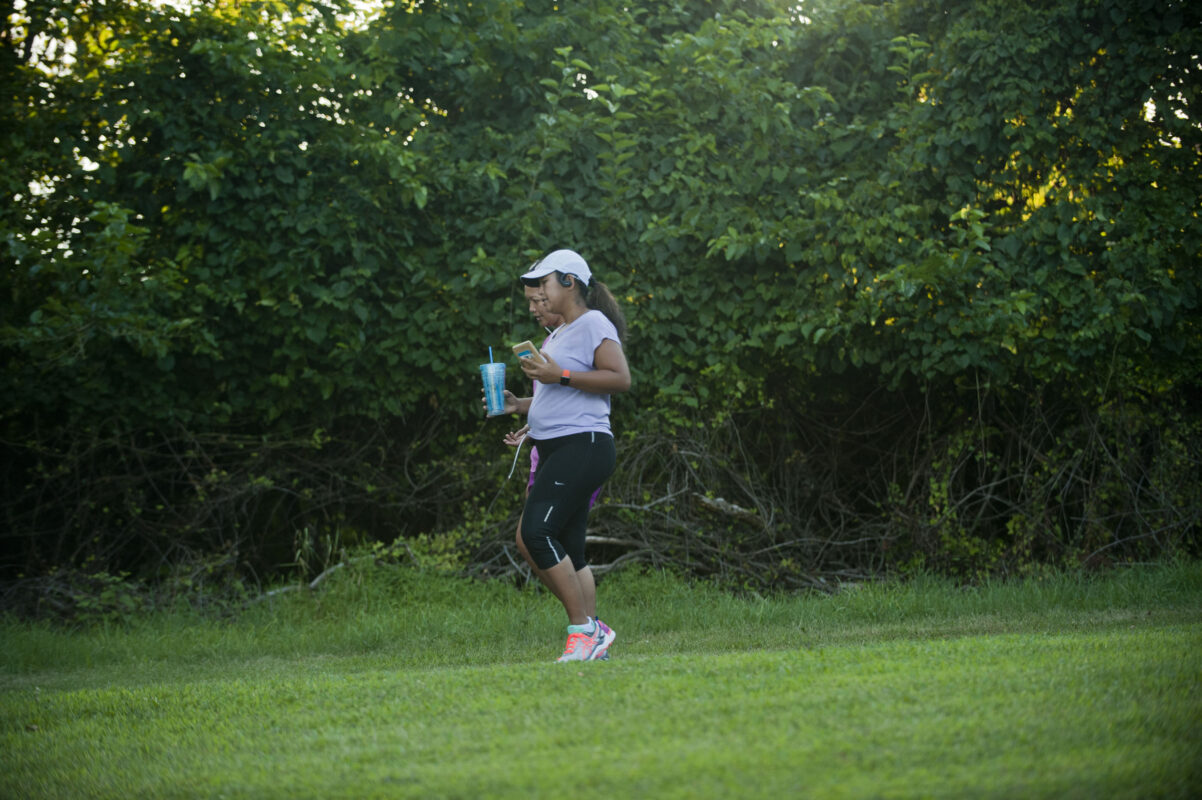 Patrons jogging at Martin Luther King Jr. Recreational Park