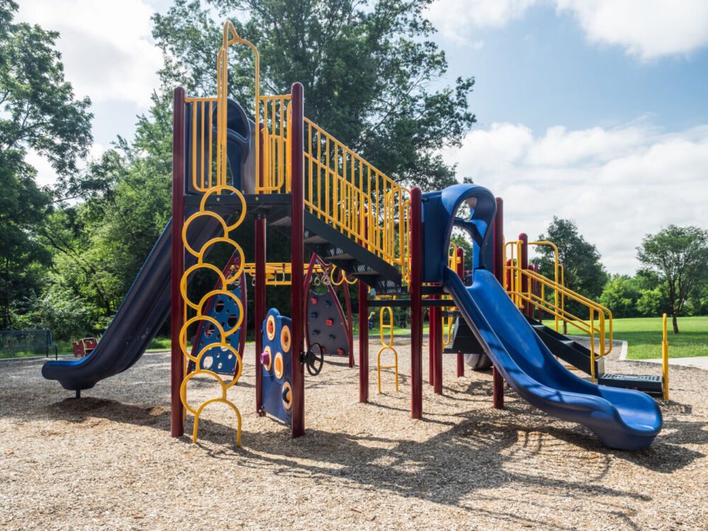 Play equipment at Mill Creek Towne Local Park