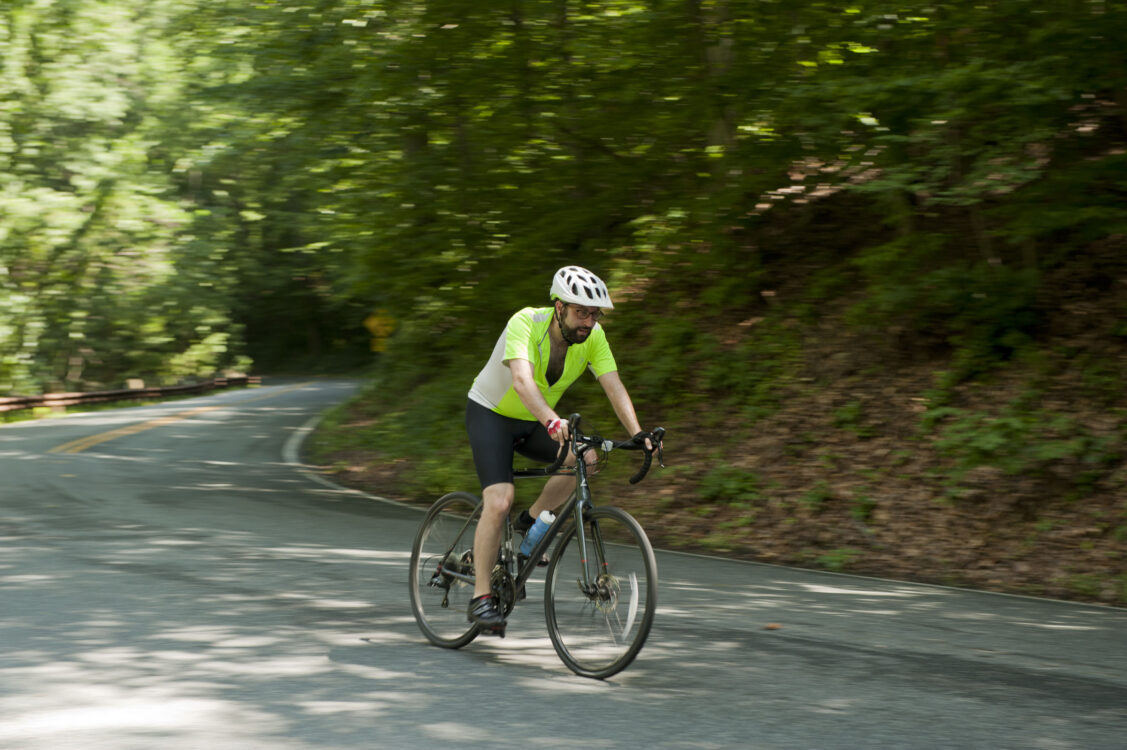 Bicyclist at Sligo Creek North Neighborhood Park