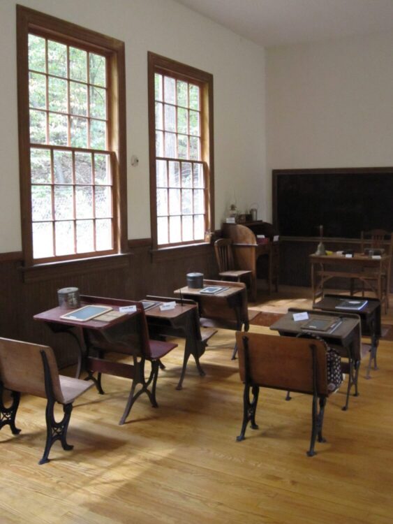 Interior of Kingsley Schoolhouse