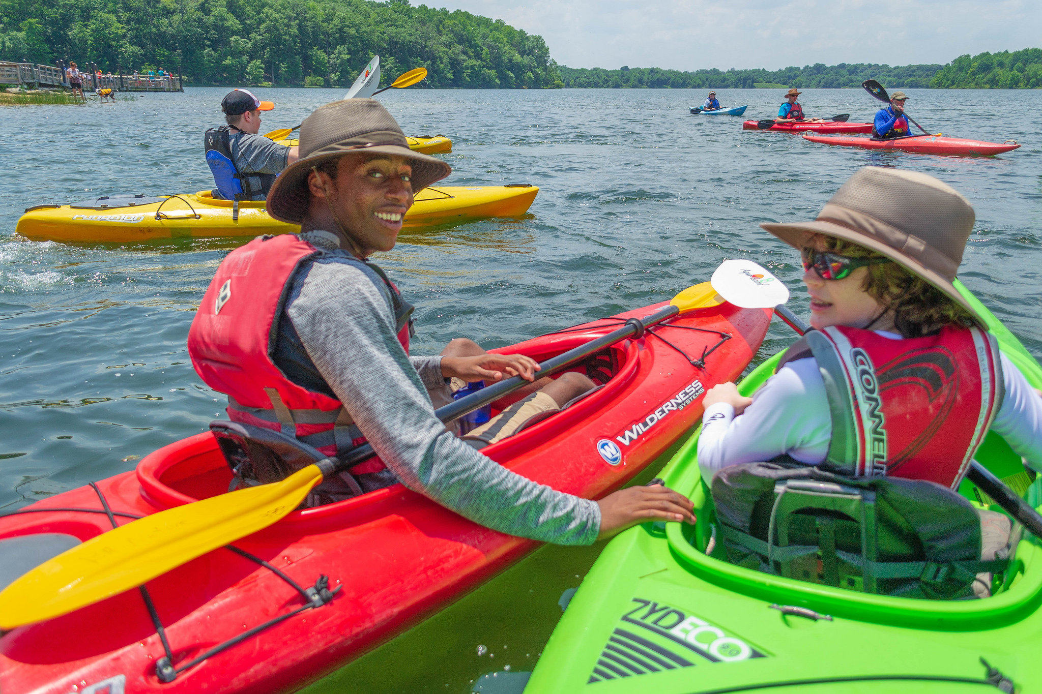 Kayakers at Black Hill Summer Camp