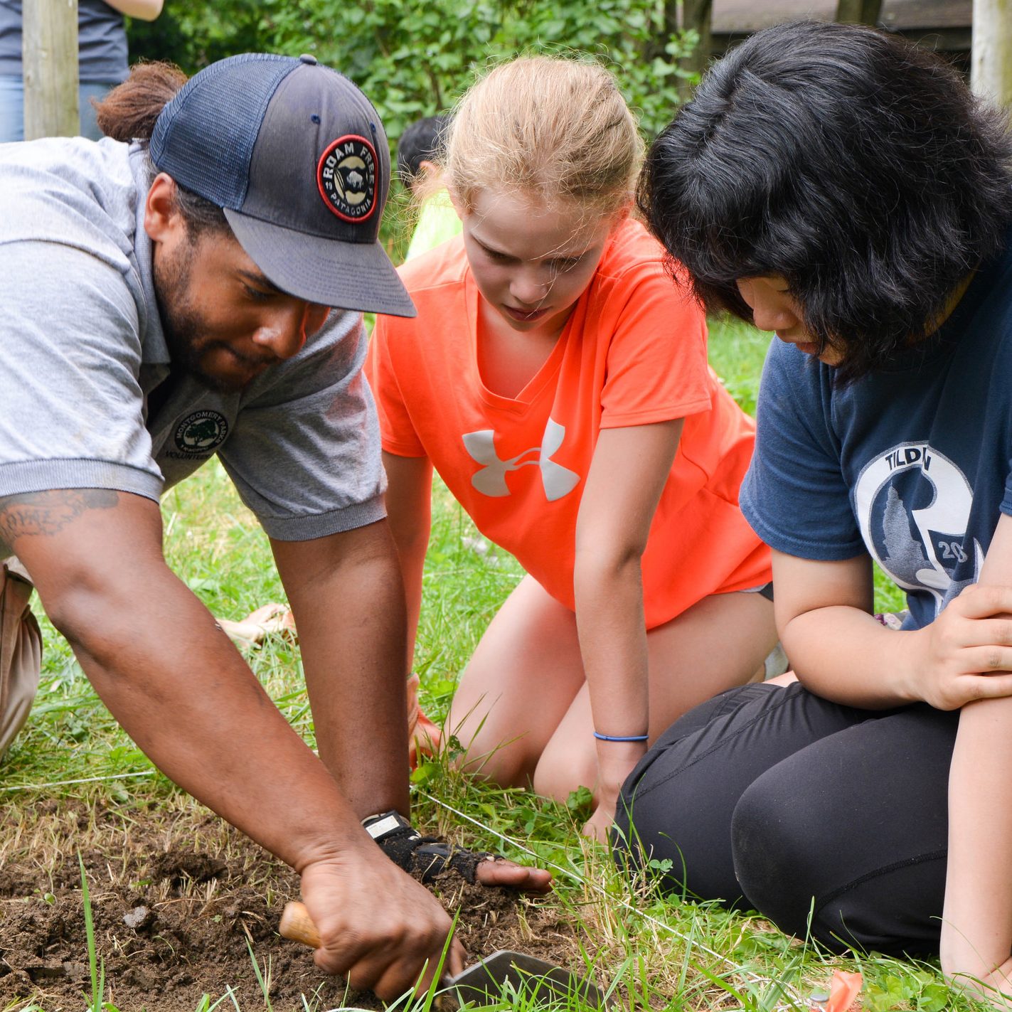 Campers Digging Archaeology Camp