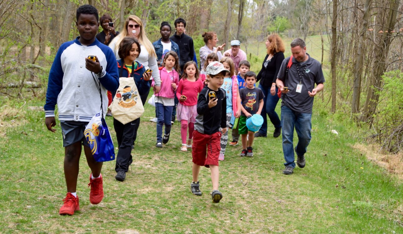 Attendees at Electronic Eggstravaganza at Maydale Nature Center