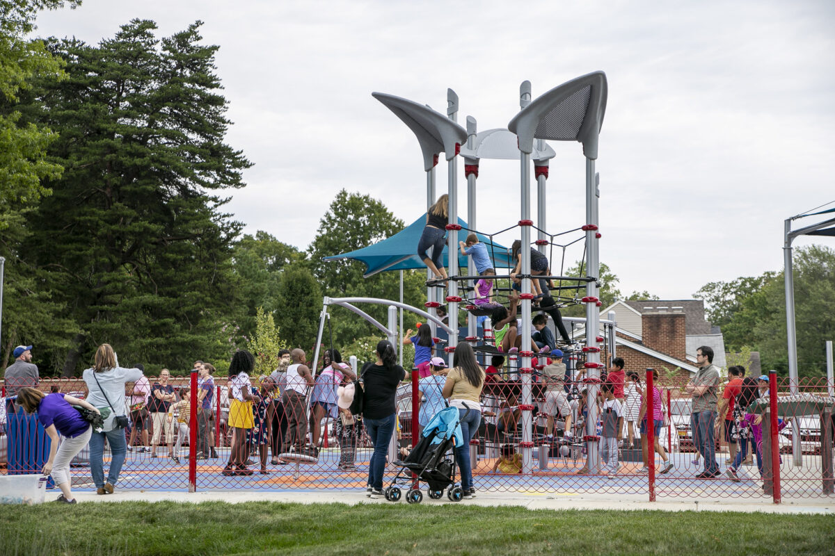 children on playground Wheaton Local Park