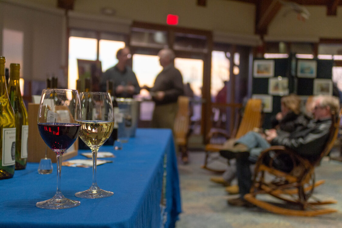 people at wine and waterfowl program