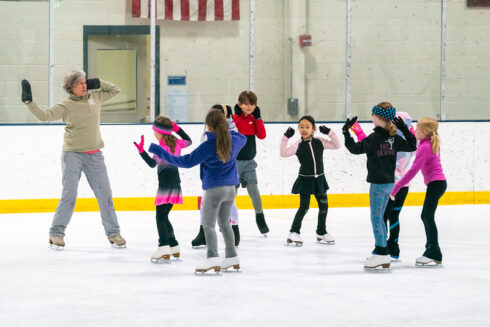 Ice Skating instructor and class