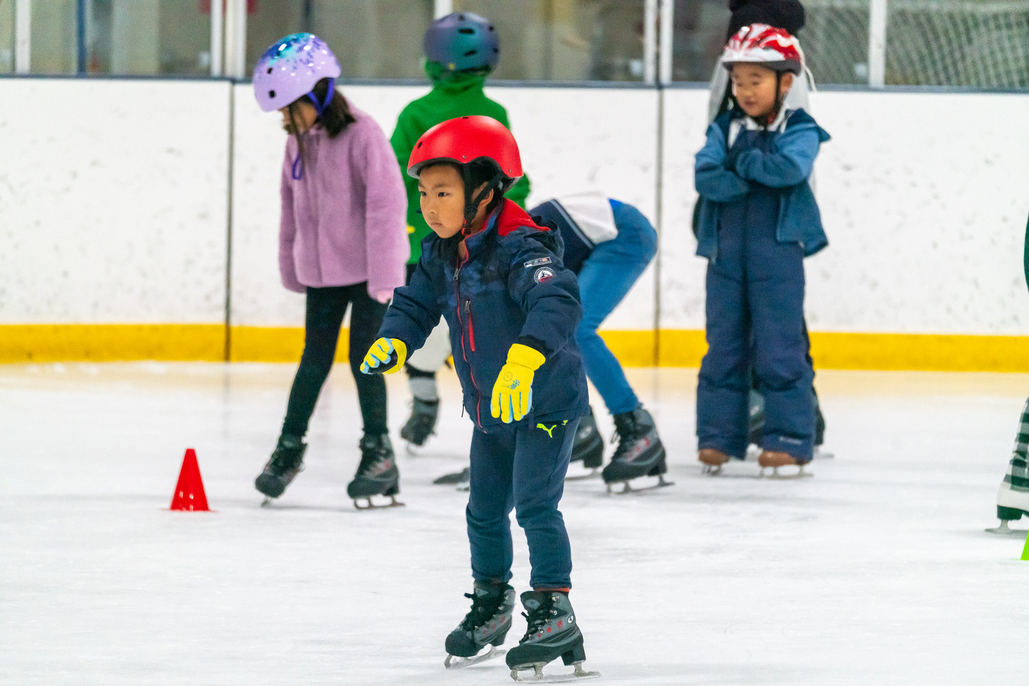 child learning to skate 