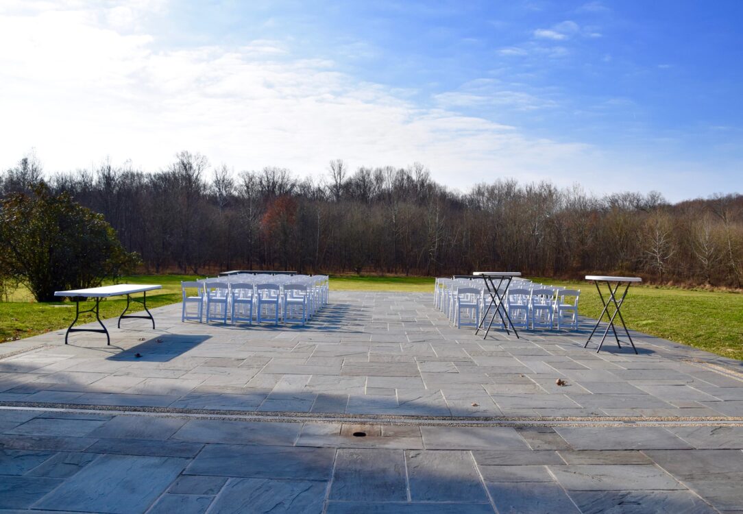 outdoor wedding setup