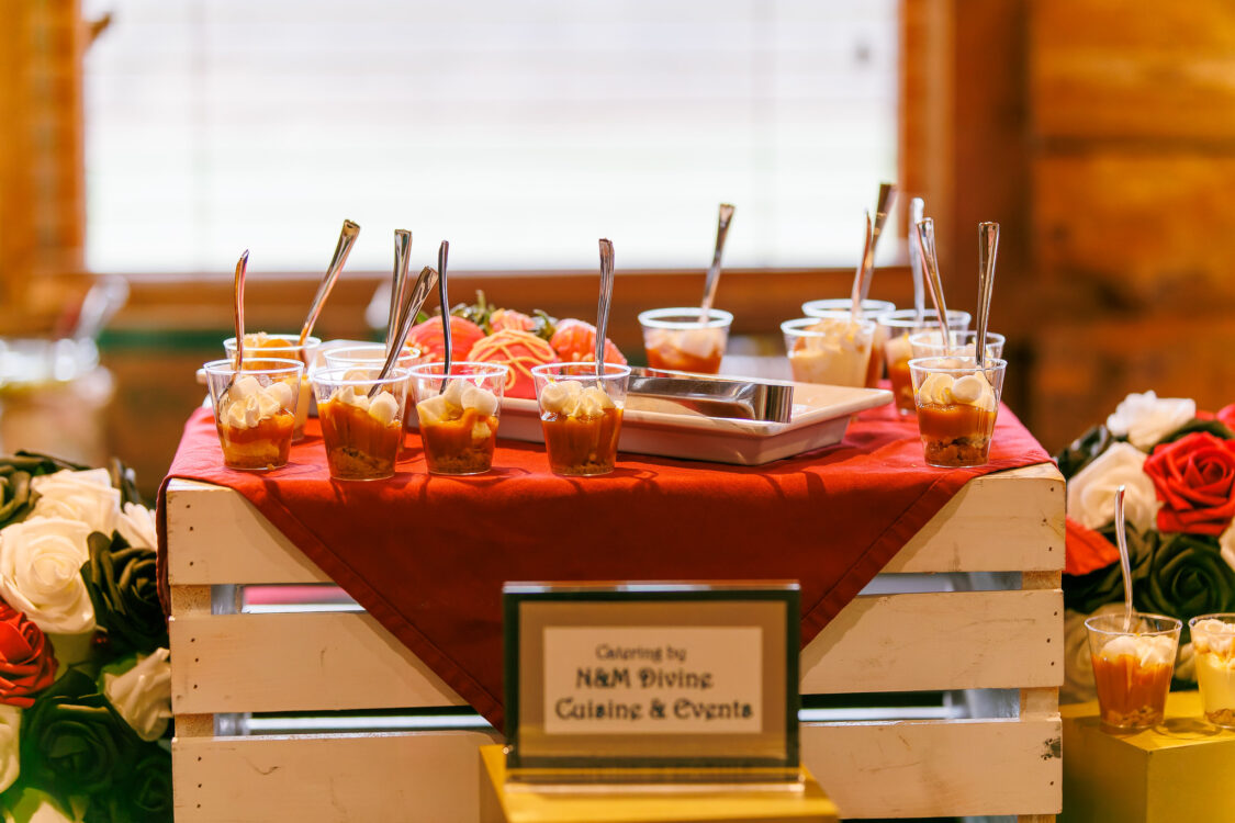 appetizer display at Seneca Lodge Winter Open House