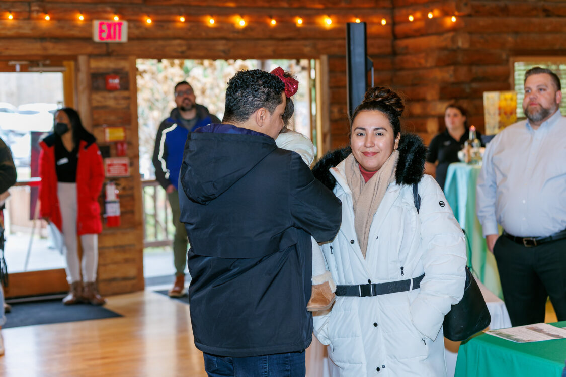 visitors at Seneca Lodge Winter Open House