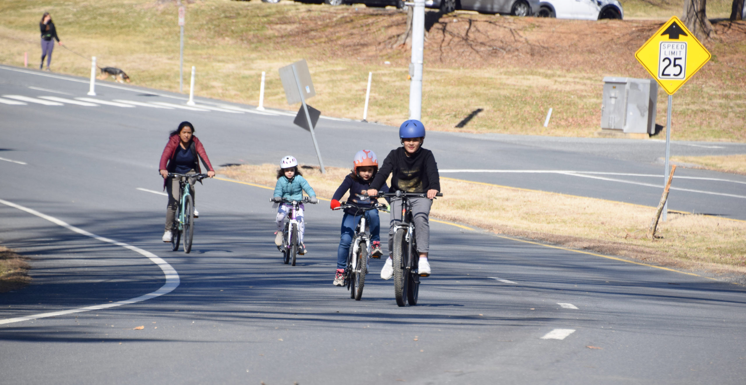 Bikers on open road