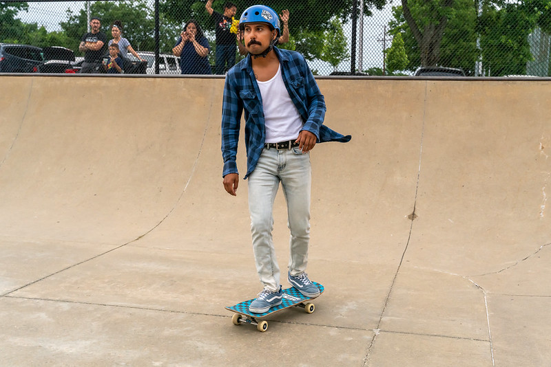 person skateborading