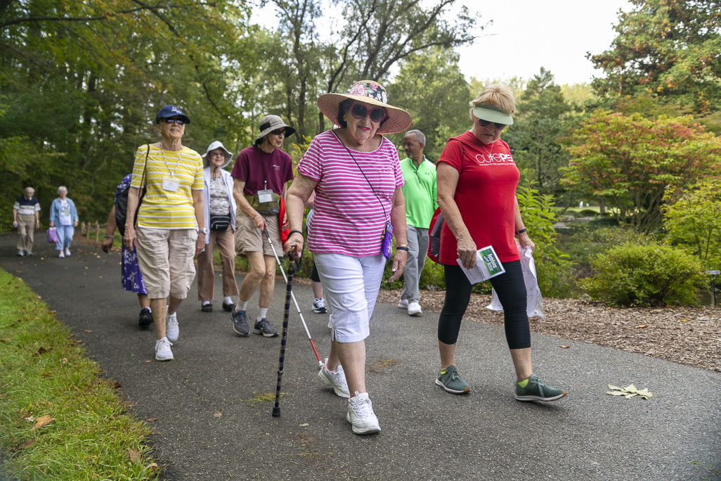 walkers on paved path