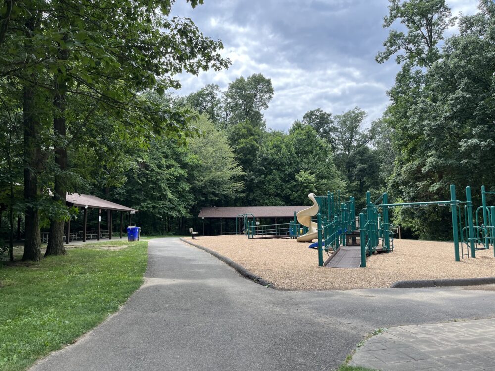 Picnic shelter area at Ridge Road Recreational Park