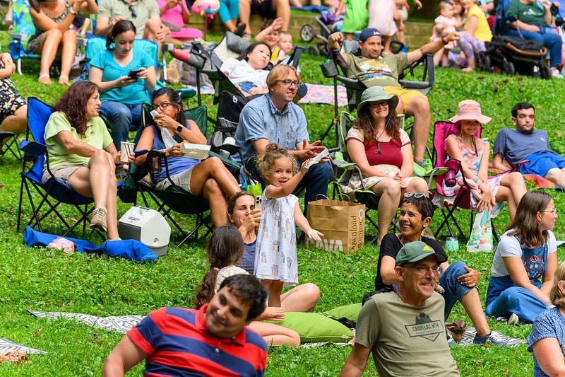 people having fun listening to music at Montgomery parks  summer concert